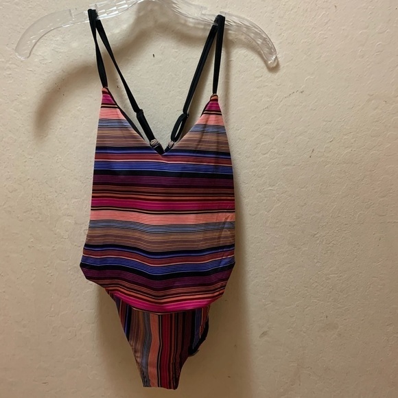 Athleta Purple Capri Stripe Blousy One-Piece Size 32 B/C NWT - Picture 4 of 9